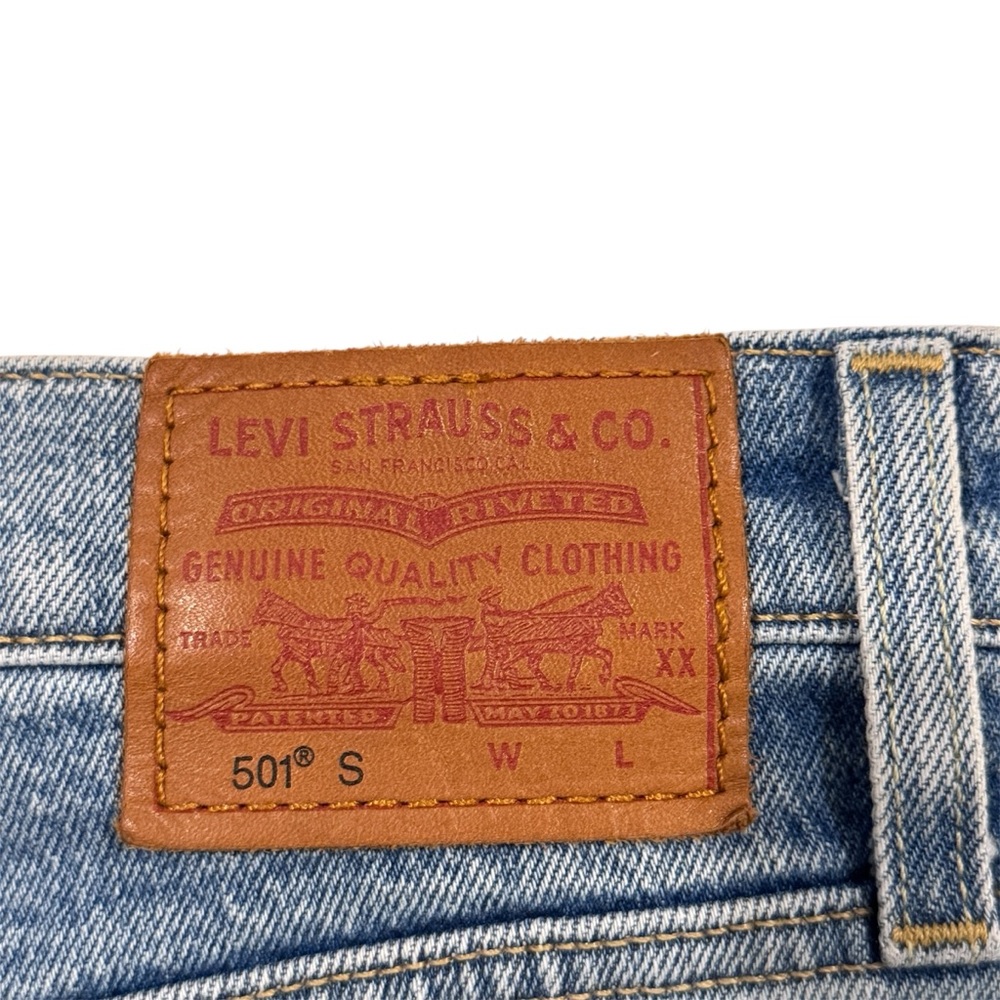 Vintage 90s Levi's Premium Jeans 501 S Skinny Big E Red Tab 31x30 Button Fly - Picture 9 of 15